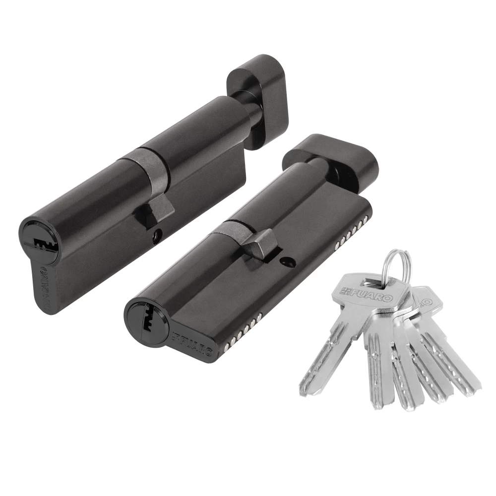 Фото Цилиндровый механизм (200 ZM/100) 2000ZM Knob 100 (45+10+45) BL-24 черный 5Key с вертушкой