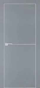 Межкомнатная дверь PX-19 AL кромка с 4-х ст. Серый матовый