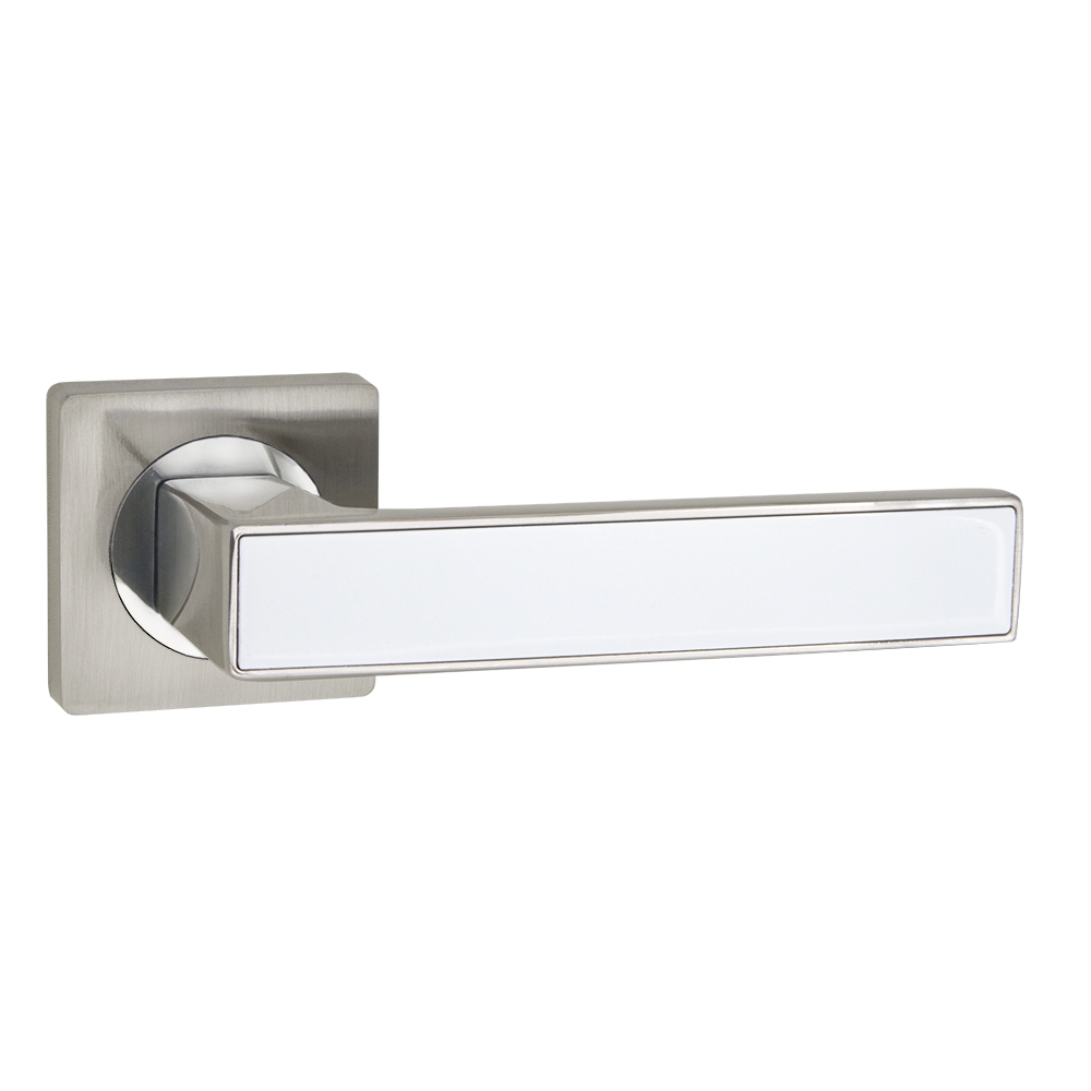 Фото Ручка раздельная K.JK51.OPTIMA plus (OPTIMA plus JK) SN/WH-19 матовый никель/белый