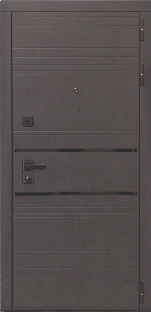 Входная дверь ДвериПРО L-43 ПВХ 10мм Астрод Velutto Grigio DPRO198160 внешняя сторона